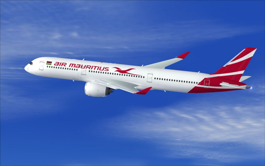 Зліт літака компанії Air Mauritius